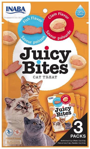 Inaba Juicy Bites Cat Treat Fish and Clam Flavor