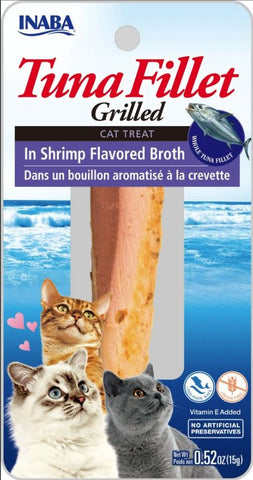 Inaba Tuna Fillet Grilled Cat Treat in Shrimp Flavored Broth