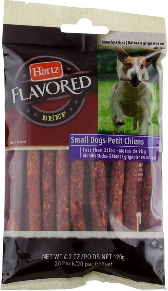 Hartz Rawhide Munchy Sticks for Small Dogs Beef Flavor