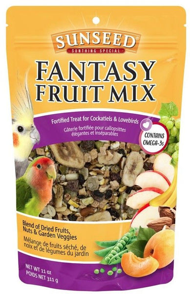 Sunseed Fantasy Fruit Mix Fortified Treat for Cockatiels and Lovebirds