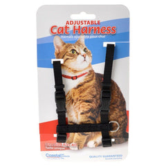 Tuff Collar Nylon Adjustable Cat Harness - Black