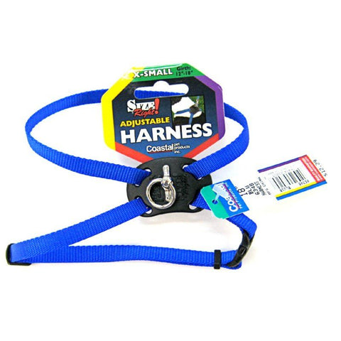 Coastal Pet Size Right Adjustable Nylon Harness - Blue