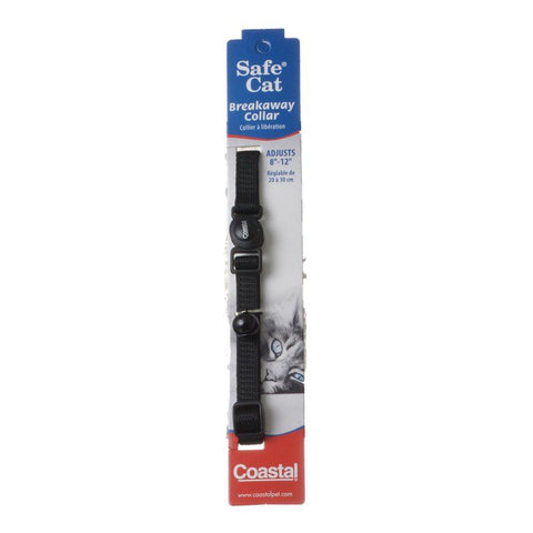 Coastal Pet Safe Cat Nylon Adjustable Breakaway Collar - Black