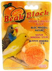 Living World Beak Block - Nature's Minerals - Orange