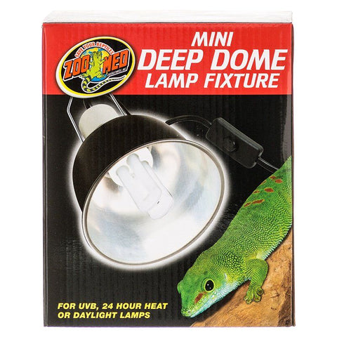 Zoo Med Mini Deep Dome Lamp Fixture - Black