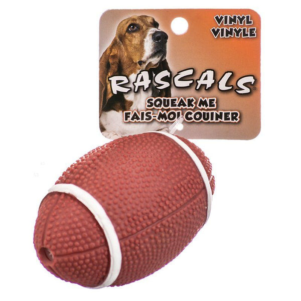Rascals Vinyl Football Dog Toy