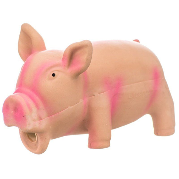 Rascals Latex Grunting Pig Dog Toy - Pink