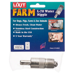 Lixit Water Nipple for Pets, Farm & Zoo Animals