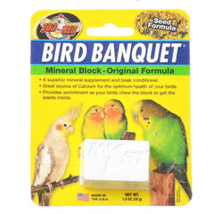 Zoo Med Bird Banquet Mineral Block - Original Seed Formula