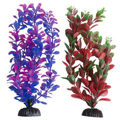 Aquatop Multi-Colored Aquarium Plants 2 Pack - Purple/Pink & Green/Red
