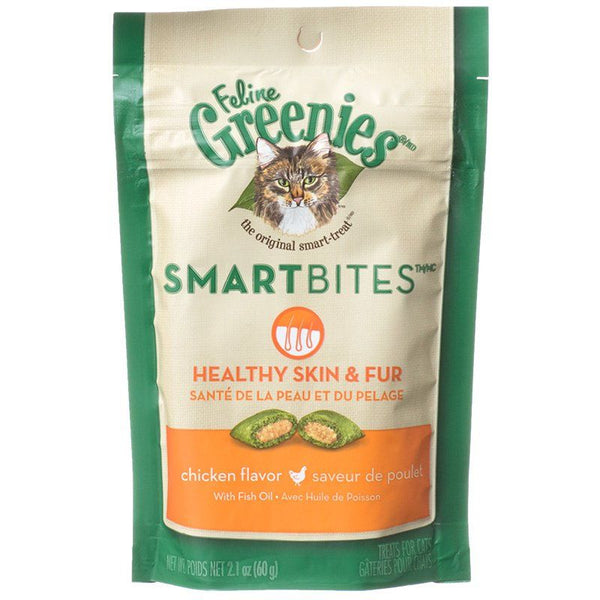 Greenies SmartBites Healthy Skin & Fur Chicken Flavor Cat Treats