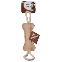 Spot Dura-Fused Leather Bone Tug Dog Toy