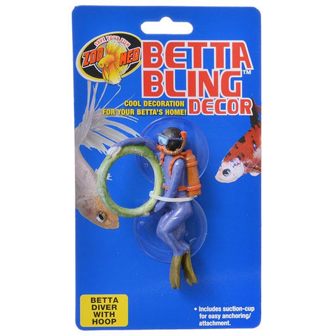Zoo Med Betta Bling Diver with Hoop Decor