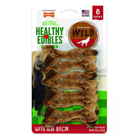 Nylabone Natural Healthy Edibles Wild Bison Chew Treats