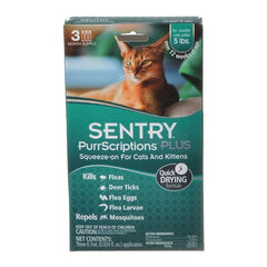 Sentry PurrScriptions Plus Flea & Tick Control for Cats & Kittens