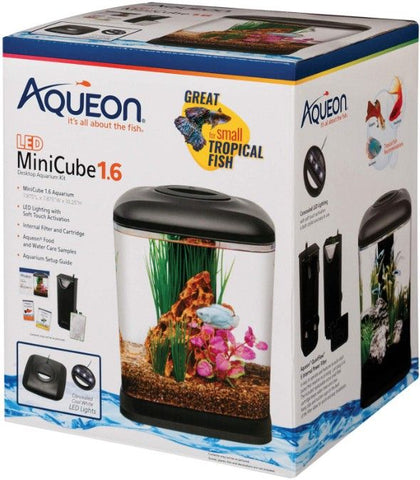 Aqueon Mini Cube LED Aquarium Kit - Black