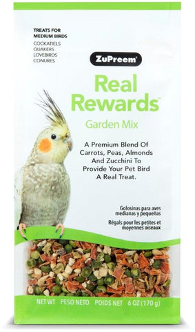 ZuPreem Real Rewards Garden Mix Treats for Medium Birds