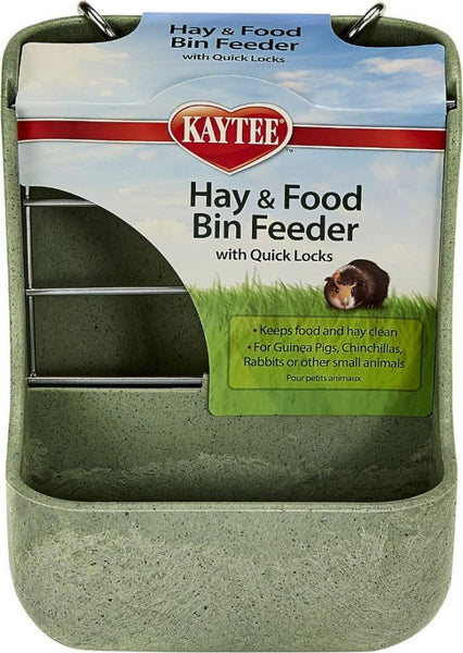 Kaytee Hay & Food Bin with Quick Locks Small Animal Feeder