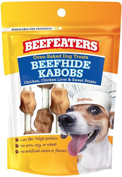 Beafeaters Oven Baked Beefhide Kabobs Dog Treat