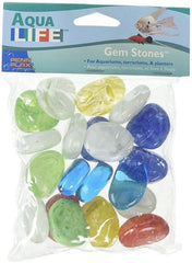Penn Plax Aqua Life Opaque Gem Stones Multi Color Swirl Aquarium Decor