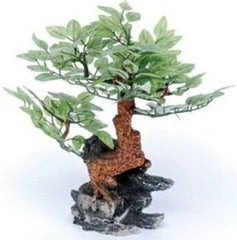 Penn Plax Bonsai Tree on Rock Aquarium Ornament
