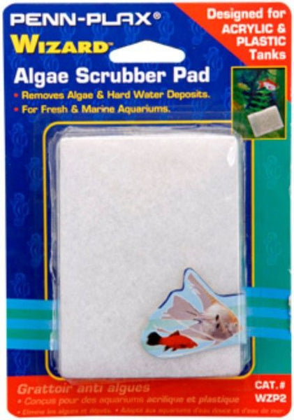 Penn Plax Wizard Algae Scrubber Pad for Acrylic or Glass Aquariums