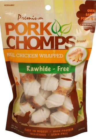 Pork Chomps Real Chicken Wrapped Knotz - Mini