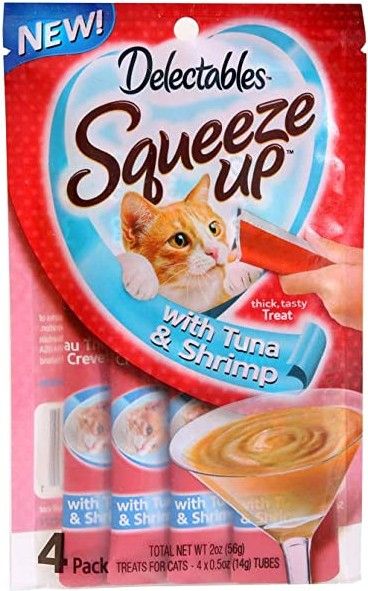 Hartz Delectables Squeeze Up Lickable Cat Treat - Tuna & Shrimp
