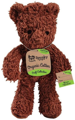 Spunky Pup Organic Cotton Bear Dog Toy