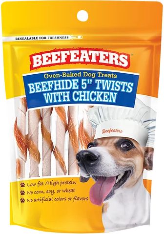 Beefeaters Oven Baked Beefhide & Chicken Twists Dog Treat