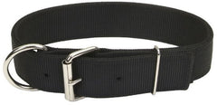 Coastal Pet Macho Dog Double-Ply Nylon Collar with Roller Buckle 1.75" Wide Black