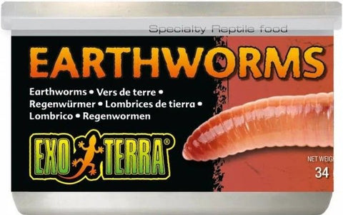 Exo Terra Canned Earthworms Specialty Reptile Food