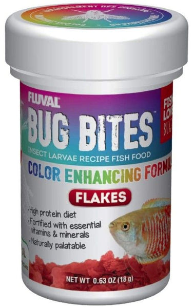 Fluval Bug Bites Insect Larvae Color Enhancing Fish Flake