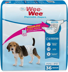 Four Paws Wee Wee Disposable Diapers Medium