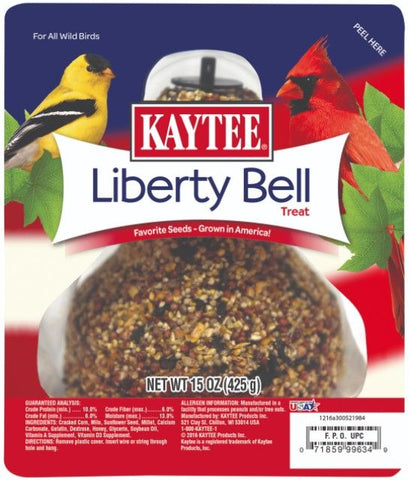 Kaytee Liberty Bell Wild Bird Treat with Favorite Seeds Grown In America For Wild Birds