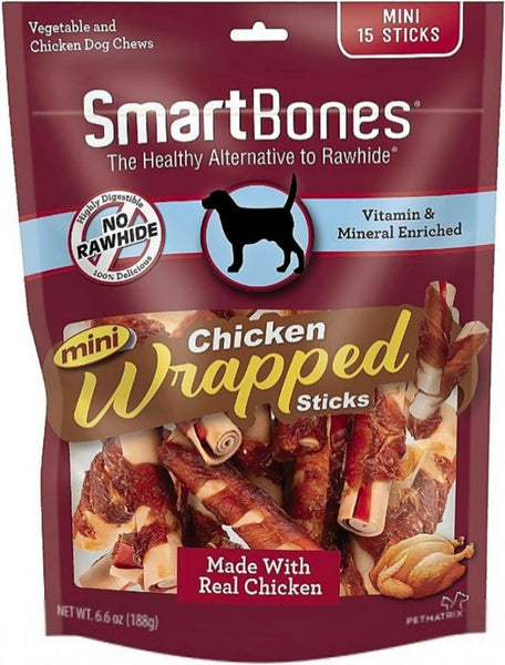 SmartBones Mini Chicken Wrapped Sticks Rawhide Free Dog Chew