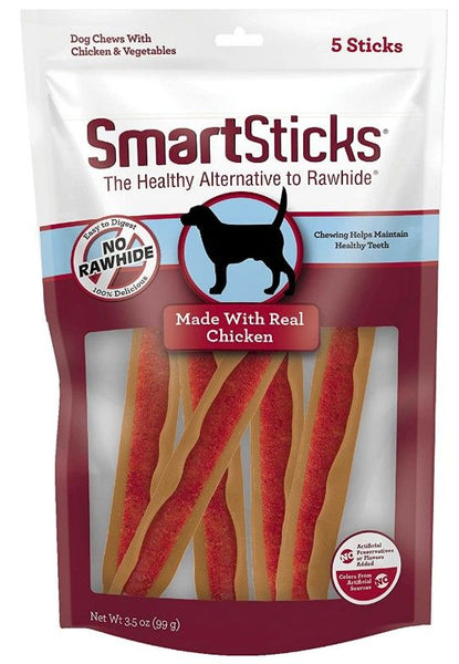 SmartBones SmartSticks Vegetable and Chicken Rawhide Free Dog Chew