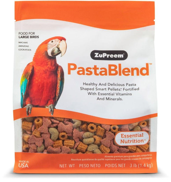 ZuPreem PastaBlend Pellet Bird Food for Larg Birds (Macaw and Cockatoo)